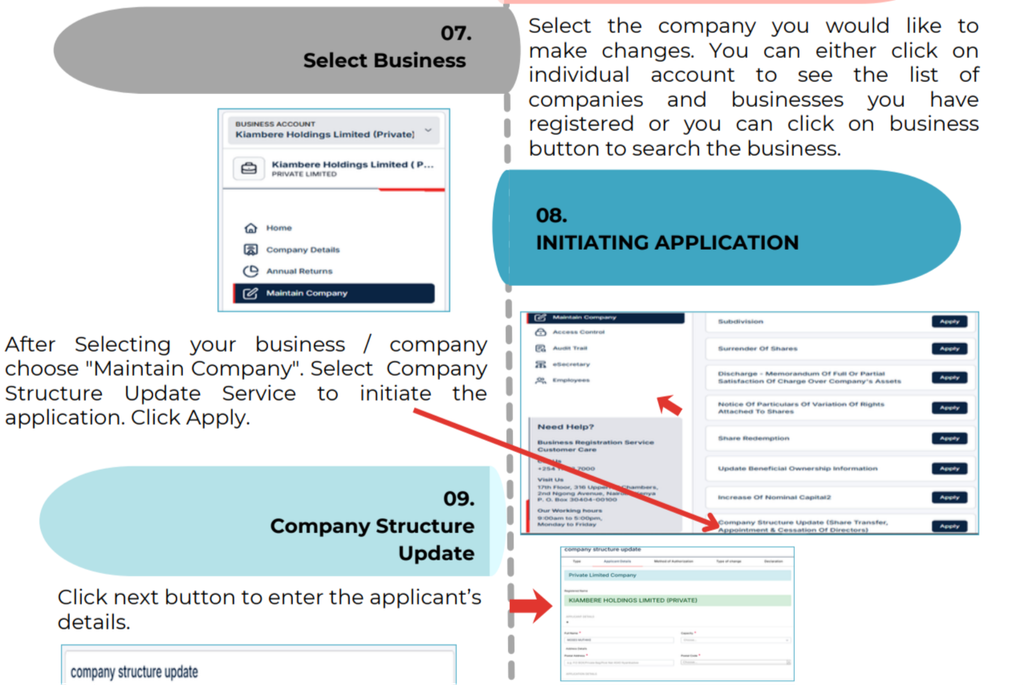Step-by-Step Guide to Changing Company Particulars on the BRS Version 2 Platform in Kenya 4 How to Access Company Registry Services on eCitizen (Step-by-Step Guide to Changing Company Particulars on the BRS Version 2 Platform in Kenya)