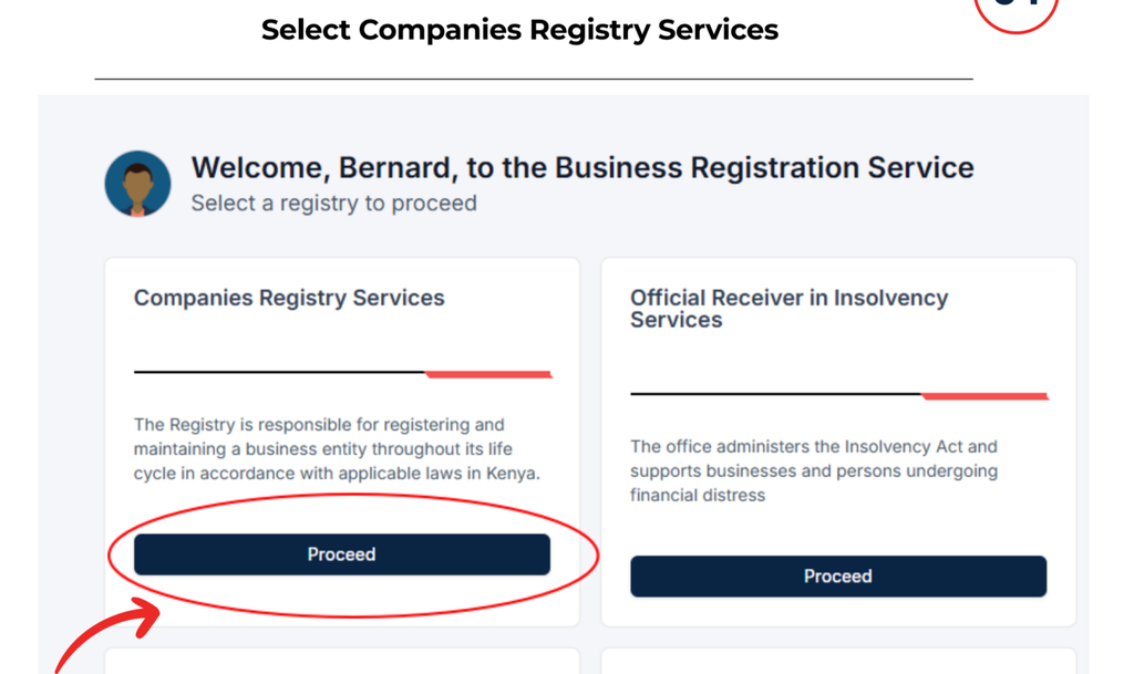 Step 3 of How to Update Beneficial Ownership Information in Kenya: Step-by-Step Guide: Open Companies Registry Services