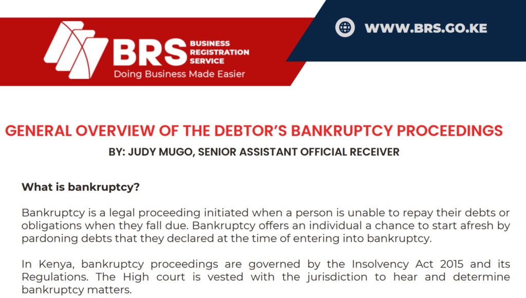 Frequently Asked Questions About Bankruptcy in Kenya